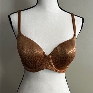 Victoria's Secret Animal Print Brown Bra